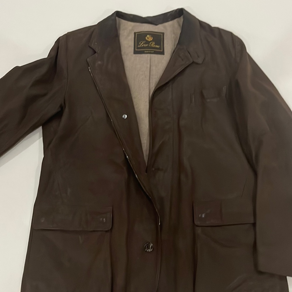 Mens leather/ cashmere jacket, loro piana authentic 100% made in Italy